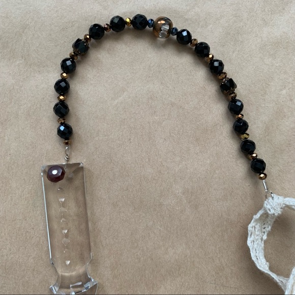 Vintage Crystal Hanging Drop w Bead Wall / Car - Picture 9 of 16